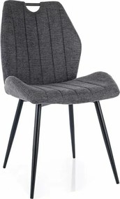 Krzesło tapicerowane ARCO BREGO ciemnoszare