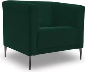 Fotel Vilano 1-osobowy welurowy z ozdobnym oparciem na metalowych nóżkach – nowoczesny design