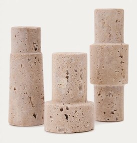 Kamienne świeczniki zestaw 3 szt. Majid – Kave Home