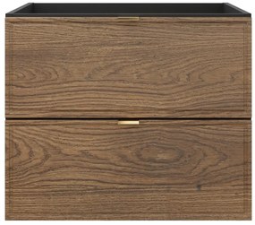 Szafka pod umywalkę TALIA CASELLA 2S 60cm dąb casella/czarny mat COMAD