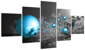 Obraz jasnoniebieskich kul (125x70 cm)