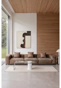 Modułowa Sofa 3-częściowa (↔︎375 Cm) Z Wysokim Podłokietnikiem Bruna Zamsz W Kolorze Brązowej Kawy - Sklum