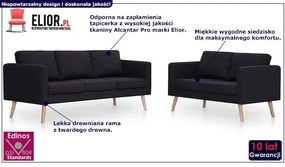 Komplet 2 sof wypoczynkowych Kazora - Czarny