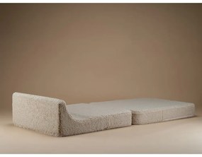 Jasnobrązowy fotel dziecięcy z materiału bouclé Flipster – Wigiwama