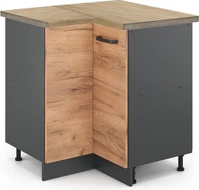 Szafka narożna złoty dąb energetyczny 75.6x60x81.6 r-line