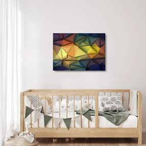 Obraz na szkle - Wielokątna abstrakcja 3D (70x50 cm)