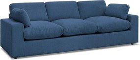 Niebieska sztruksowa sofa 250 cm Belair – Bobochic Paris