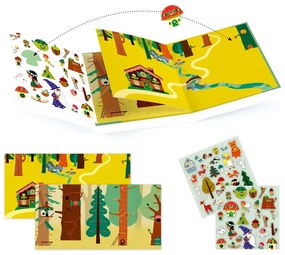 Zestaw książki i wielorazowych naklejek Djeco Forest Sticker Story