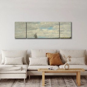 Obraz - Eugène Boudin, Coast of Brittany, reprodukcje (170x50 cm)