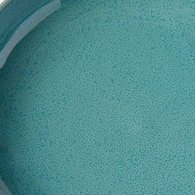 Turkusowy głęboki ceramiczny talerz ø 20 cm Peacock – MIJ