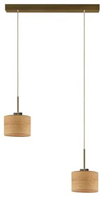 Lampa wisząca podwójna na złotym stelażu - W6-A41