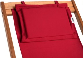 Leżak ogrodowy SIENA, 94x60x94cm, czerwona Casaria