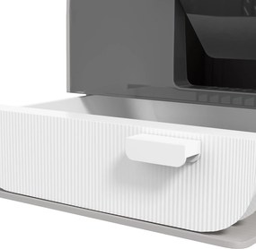 PawHut Kuweta z pokrywą, łopatką, matą na żwirek, plastik, szara/czarna | Aosom PL