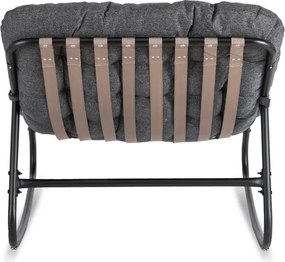 Fotel Bujany Ogrodowy AURORA na Płozach Szary Nowoczesny