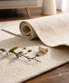 Dywan 100 % bawełna Zaran Organic Ecru 120 cm x 170 cm