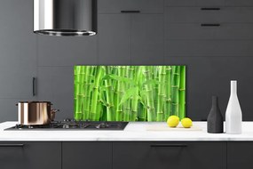 Szkło do Kuchni na Ścianę Kwiaty I Pędy Bambusa