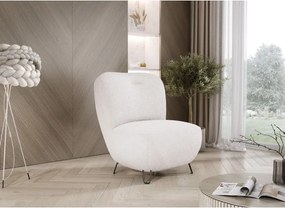 Fotel LUIS skandynawski wolnostojący na metalowych nogach w tkaninie ANTHOLOGY 01