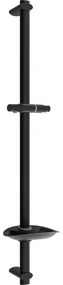Mexen DB drążek prysznicowy z mydelniczką 75 cm, czarny - 79384-70