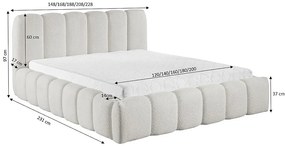 Brązowe łóżko nowoczesne w kształcie chmurki G9-H45