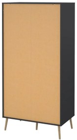 Antracytowa szafa 99x200 cm Bodo – Tvilum