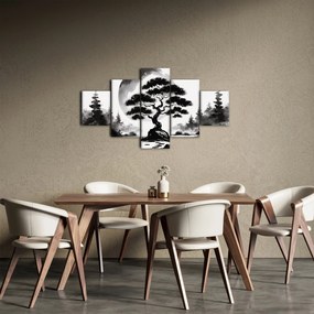 Obraz – Czarno-biały bonsai (125x70 cm)