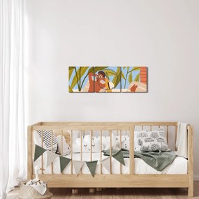 Obraz - Czas letni (z zegarem) (90x30 cm)