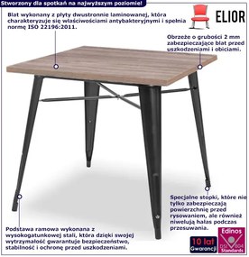 Industrialny stół kawiarniany dąb canyon - Amateo 3X