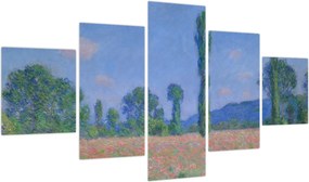 Obraz - Claude Monet, Poppy Field (Giverny), reprodukcje (125x70 cm)