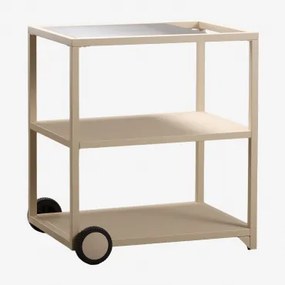 Wózek Kuchenny Modułowy Zewnętrzny Ze Stali Rivana Kremowa Tapioca - Sklum