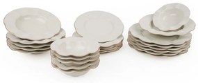24-częściowy zestaw talerzy z porcelany Kutahya Waves