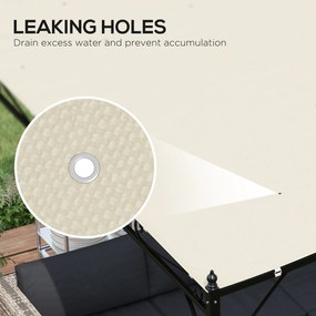 Outsunny Zastępczy Daszek do Markizy - z Płachtą Odporną na Warunki Atmosferyczne, 297 cm x 243 cm, Beżowy