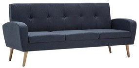 Trzyosobowa sofa pikowana ciemnoszara - Anita 3Q