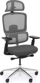 Krzesło biurowe WILMOT MF 1+1 GRATIS, czarna rama, szara