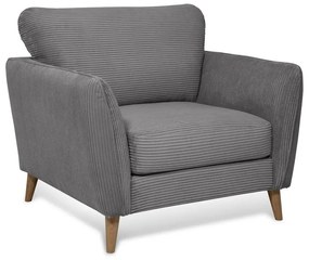 Ciemnoszary sztruksowy fotel Paris – Scandic