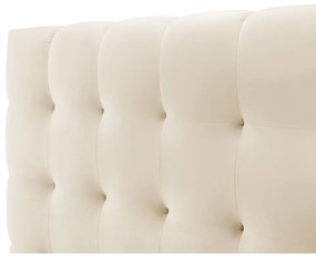 Beżowe tapicerowane łóżko dwuosobowe ze schowkiem i stelażem 180x200 cm Bali – Cosmopolitan Design