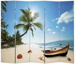 Parawan wewnętrzny z motywem plażowym M4-E04