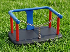 Siedzisko kubełkowe dla dzieci huśtawka z aluminiowym czarnym wkładem i łańcuszkiem