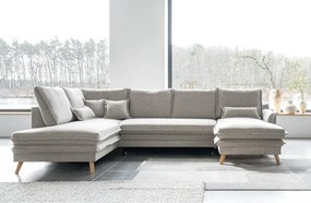 Beżowy rozkładany narożnik (lewostronny/w kształcie litery U) Charming Charlie – Miuform