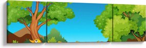 Obraz - Wesołe kaczątka (170x50 cm)