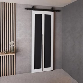 Drzwi Przesuwne QUDIO M1 Biały + Czarny 60