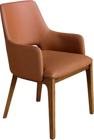 Brązowe krzesło z ekoskóry