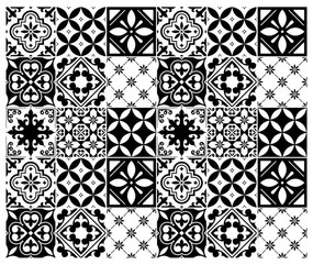 Zestaw 30 naklejek ściennych Ambiance Decal Tiles Azulejos Rosario, 10x10 cm