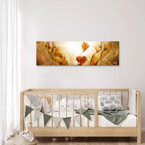 Obraz - Malowanie rąk pełnych miłości (170x50 cm)