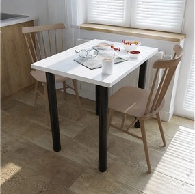 Stół do jadalni, kuchni, biura – mały stół w kolorze dąb artisan / biały, 80 x 60 cm, 100 x 60 cm