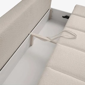 Sofa z Funkcją Spania SARIA Beżowa Boucle Nowoczesna