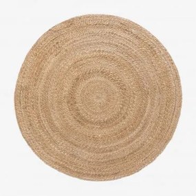 Okrągły Dywan Ø145 Cm Z Naturalnego Juty Keren Yute - Sklum