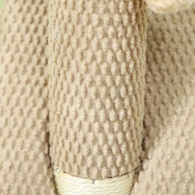 PawHut Drapak z deską do drapania, piłką do zabawy, strukturą z nopami/sizalem, 54 cm, Jasnobrązowy