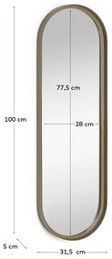 Lustro ścienne 31,5x100 cm Tiare – Kave Home