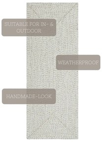 Białobeżowy chodnik odpowiedni na zewnątrz 200x80 cm – NORTHRUGS