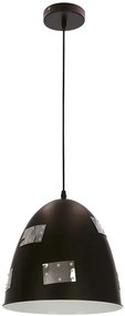 Czarna nowoczesna lampa wisząca z chromowanymi elementami - 4X D151 L8-K30